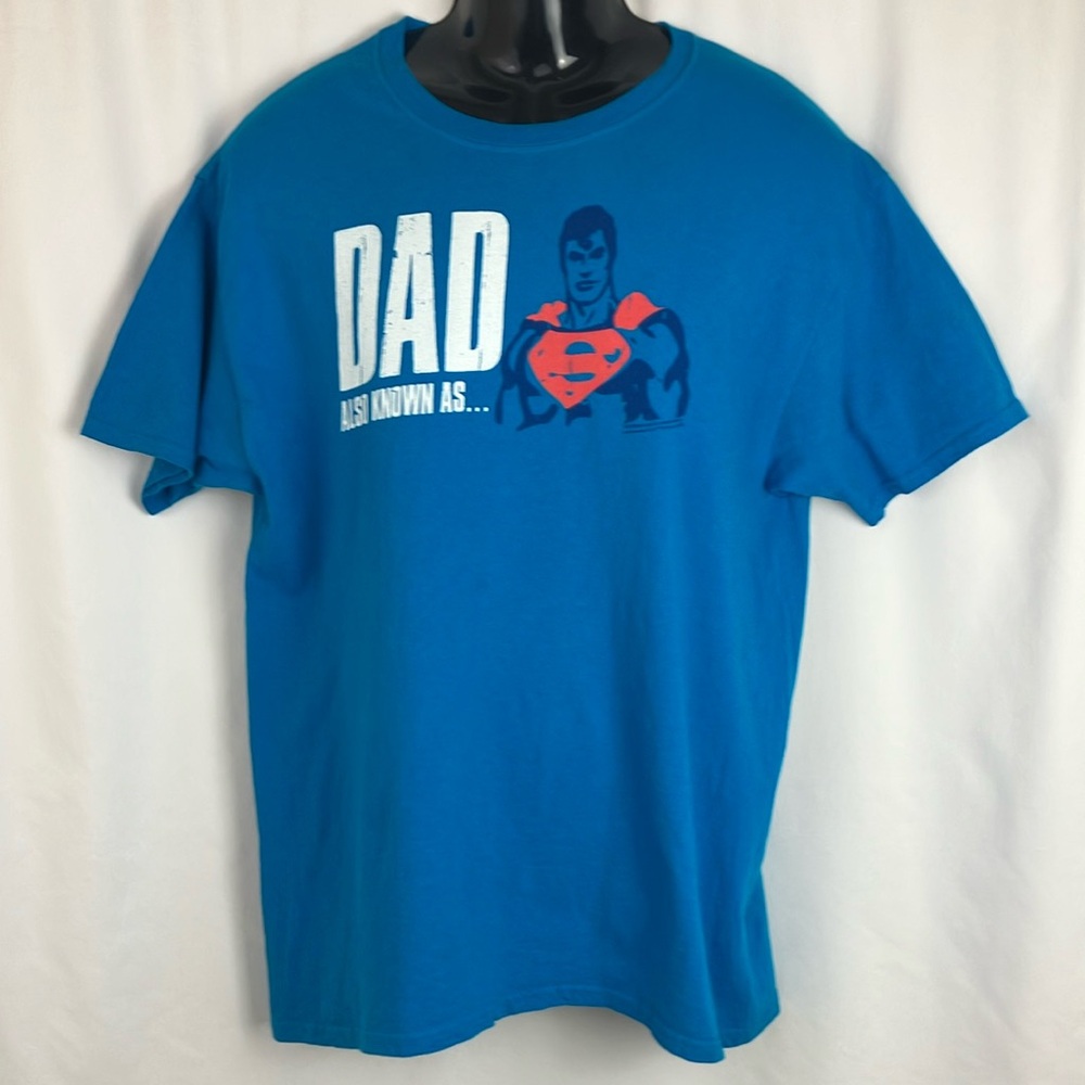 Blue Superman Dad Short Sleeve T-Shirt Men’s Size large